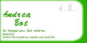 andrea bot business card